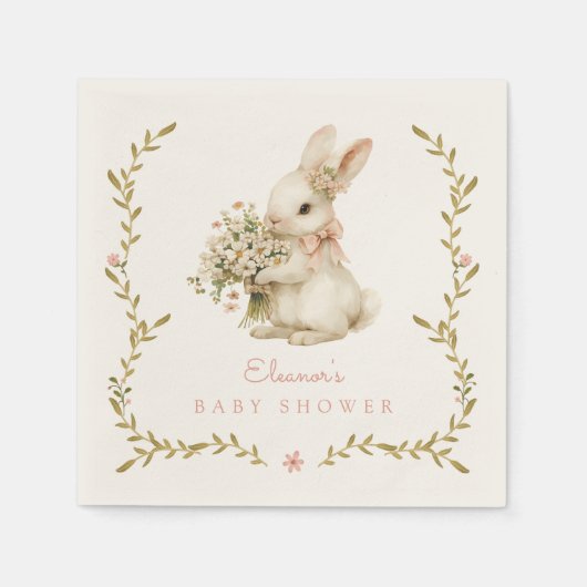  konijntje Baby shower Servet (Voorkant)