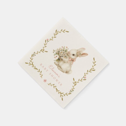  konijntje Baby shower Servet (Hoek)