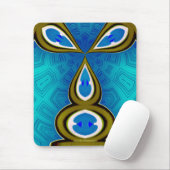 Konijntje Blauwe Mousepad Muismat (Met muis)