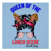 Konijntje bloemenlunch dame perfect poster (Voorkant)