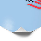 Konijntje bloemenlunch dame perfect poster (Hoek)