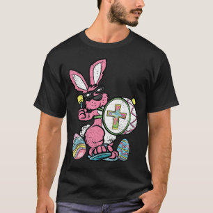 Konijntje Drummer Pasen Ei Jacht Lente Konijn Jes T-shirt