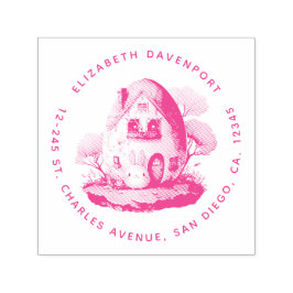 Konijntje & Eivormig Huis Kawaii Adres Zelfinktende Stempel