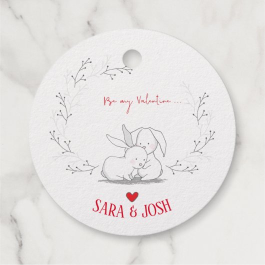 Konijntje en twijgen bedankjes labels (Achterkant)