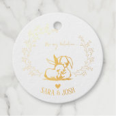 Konijntje en twijgen bedankjes labels (Voorkant)