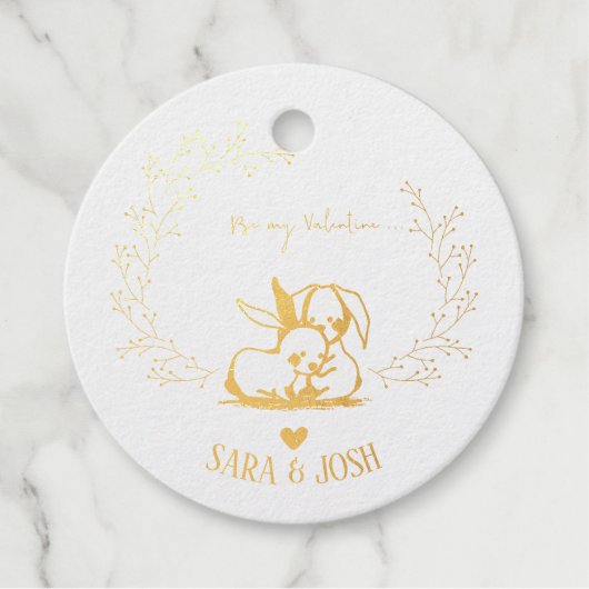 Konijntje en twijgen bedankjes labels (Voorkant)