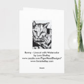 Konijntje Feestdagen Kaart (Achterkant)