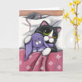 Konijntje Hugz | Illustratie van de Kat van de Kaart (Gele Bloem)