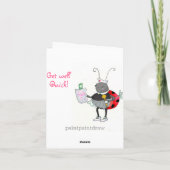 Konijntje in bed, ben je ziek? kaart (Achterkant)