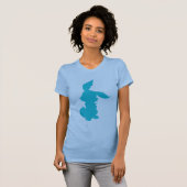 Konijntje in Blauwgroen T-shirt (Voorkant volledig)