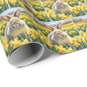 Konijntje in de lente Daffodils Cadeaupapier (Rol Hoek)