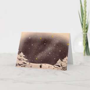 Konijntje in de Sneeuw: Perfectioneer voor het Feestdagen Kaart