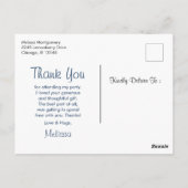 Konijntje in een mand met Eggs Party Bedankt Briefkaart (Achterkant)