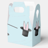 Konijntje in een pet met toverstaf blauw bedankdoosjes (Geopend)