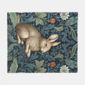 Konijntje in het bos art nouveau fleece deken (Voorkant (Horizontaal))