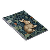 Konijntje in het bos art nouveau notitieboek (Rechterzijde)