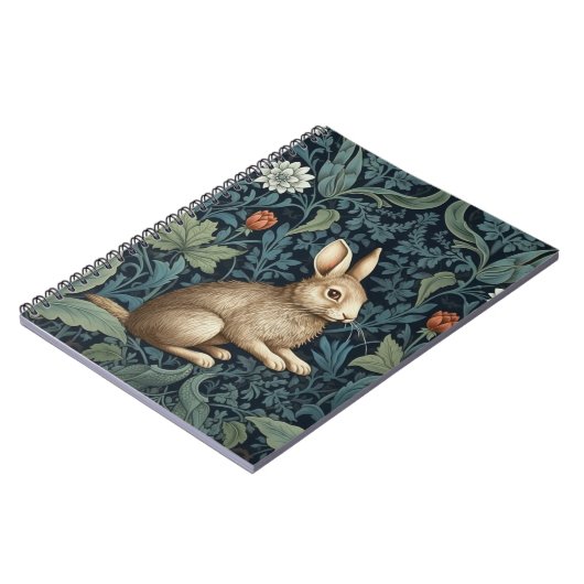 Konijntje in het bos art nouveau notitieboek (Linkerzijde)