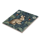 Konijntje in het bos art nouveau tegeltje (Zijkant)