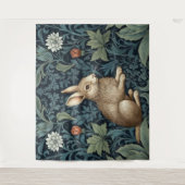 Konijntje in het bos art nouveau wandkleed (Voorkant)