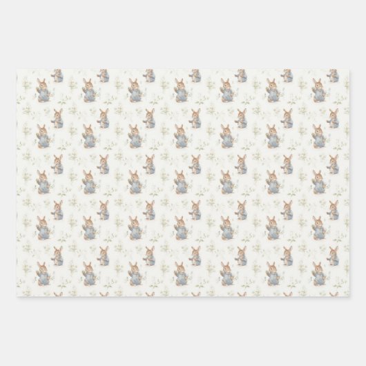  konijntje inpakpapier vel (Voorkant 3)