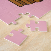 Konijntje Kleurrijke PaaseiHunt Mand | personalise Legpuzzel (Zijkant)