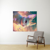 Konijntje Konijn Dierenportret Schilderij Wildlife Wandkleed (In Situ (horizontaal))