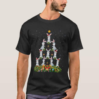 Konijntje konijn kerstboom cadeau grappige kerst B T-shirt
