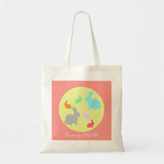 Konijntje/Konijnenwereld Funky Canvas tas (Voorkant)