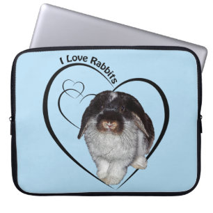 Konijntje Laptop Hoes (Lichtblauw)