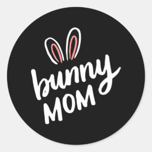 Konijntje Mam Moederdag Grappig Konijntjes Konijn Ronde Sticker