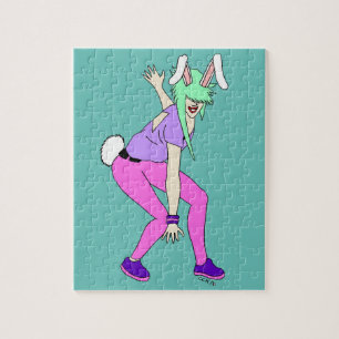 konijntje meisje legpuzzel