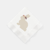 Konijntje met Bloem Hoofdband Schilderen Servet (Hoek)