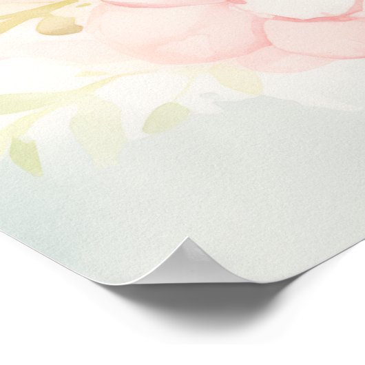 Konijntje met bloemenkrans poster (Hoek)