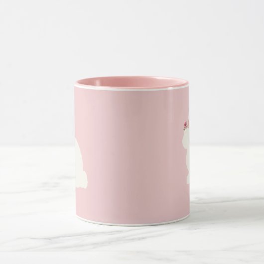 Konijntje met bloemkroon mok (Midden)