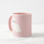 Konijntje met bloemkroon mok (Voorkant links)