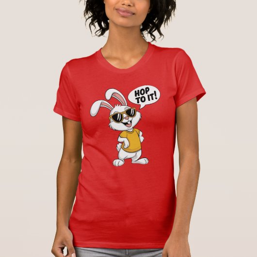 Konijntje met houding t-shirt (Voorkant)