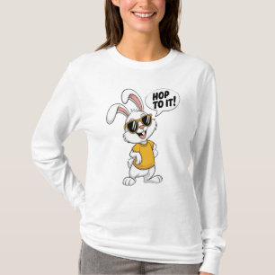 Konijntje met houding t-shirt