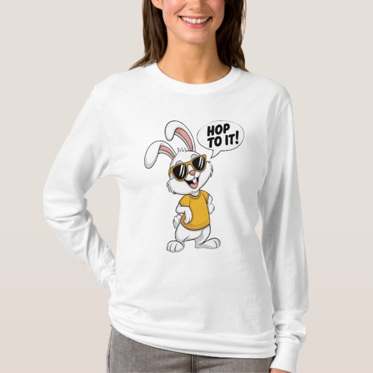 Konijntje met houding t-shirt (Voorkant)