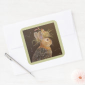 Konijntje met nestende kardinale stickers (Envelop)