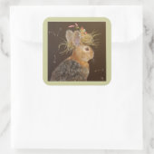 Konijntje met nestende kardinale stickers (Tas)