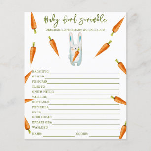 Konijntje met wortels - Baby Word Scramble