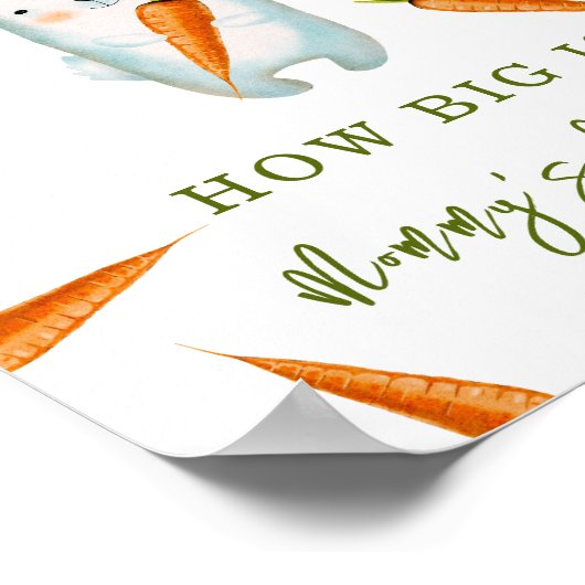Konijntje met wortels - Hoe groot is mama's buik Poster (Hoek)