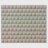 Konijntje met zomertuin Pet Cadeaupapier (Vlak)