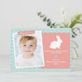 Konijntje op Vlakke Kaart van Pasen van het (Staand voorkant)