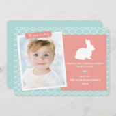 Konijntje op Vlakke Kaart van Pasen van het (Voorkant / Achterkant)