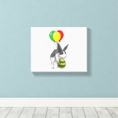 Konijntje Paasei ballonnen Canvas Afdruk (Insitu (Houten vloer))