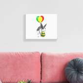 Konijntje Paasei ballonnen Canvas Afdruk (Insitu (Woonkamer))