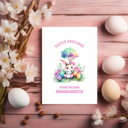 Konijntje Pasen Groeten aan Kleindochter Kaart