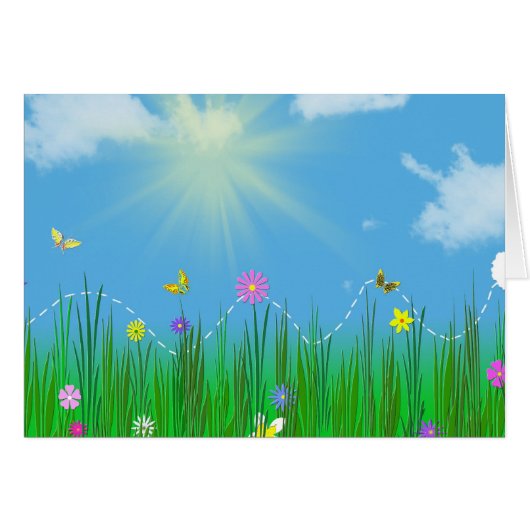 konijntje springt door gras (Voorkant Horizontaal)