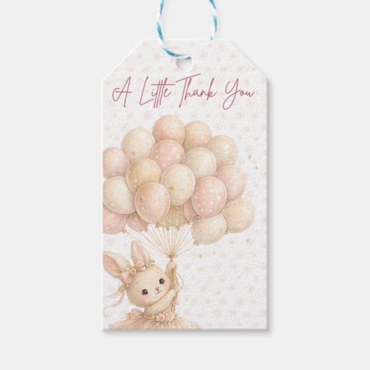 Konijntje Verjaardag Cadeaubijsluiters Cadeaulabel (Voorkant)